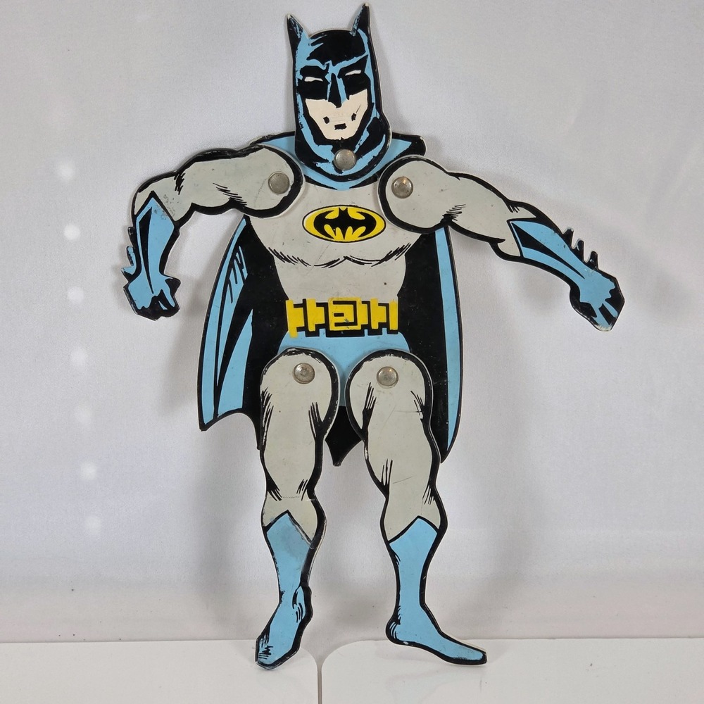 Vintage Batman Action Hero Pocket Puppet Durham Industry Jointed Figure 70s